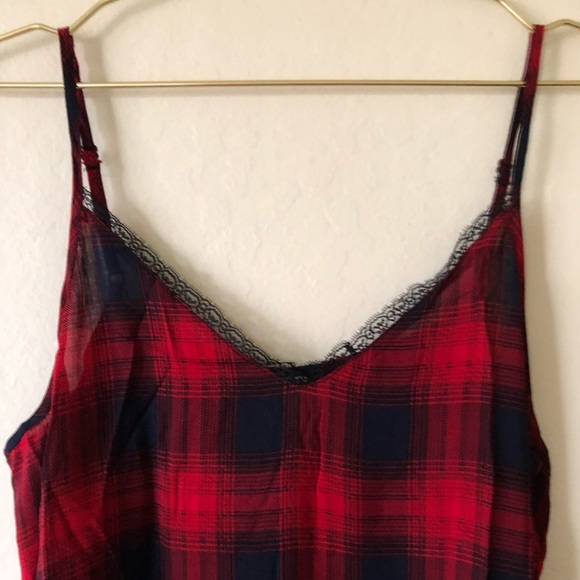 Red and Navy Plaid Dress - Picture 3 of 8